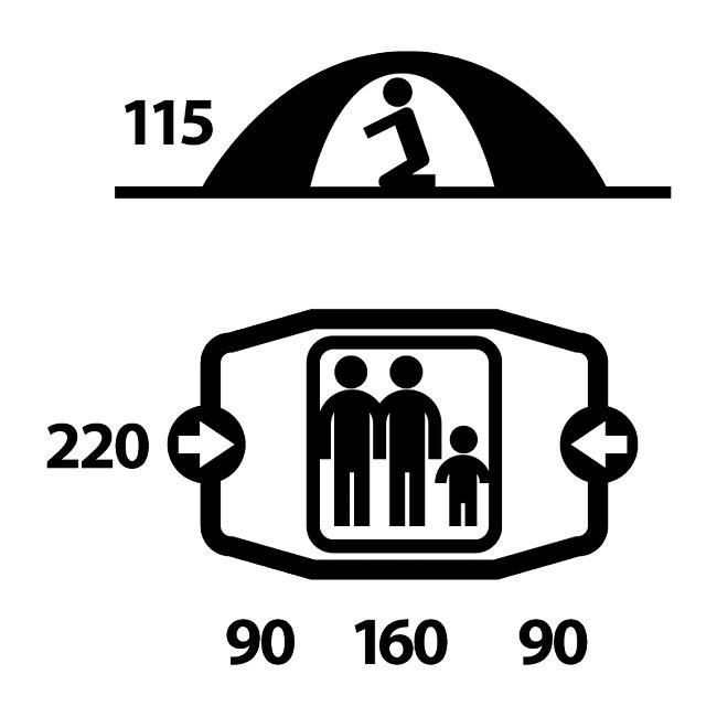 HUSKY Burton 2-3 (палатка) темно-зеленый цвет