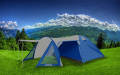 Палатка Путник Юпитер 3, синий/серый (410*210*130 см)