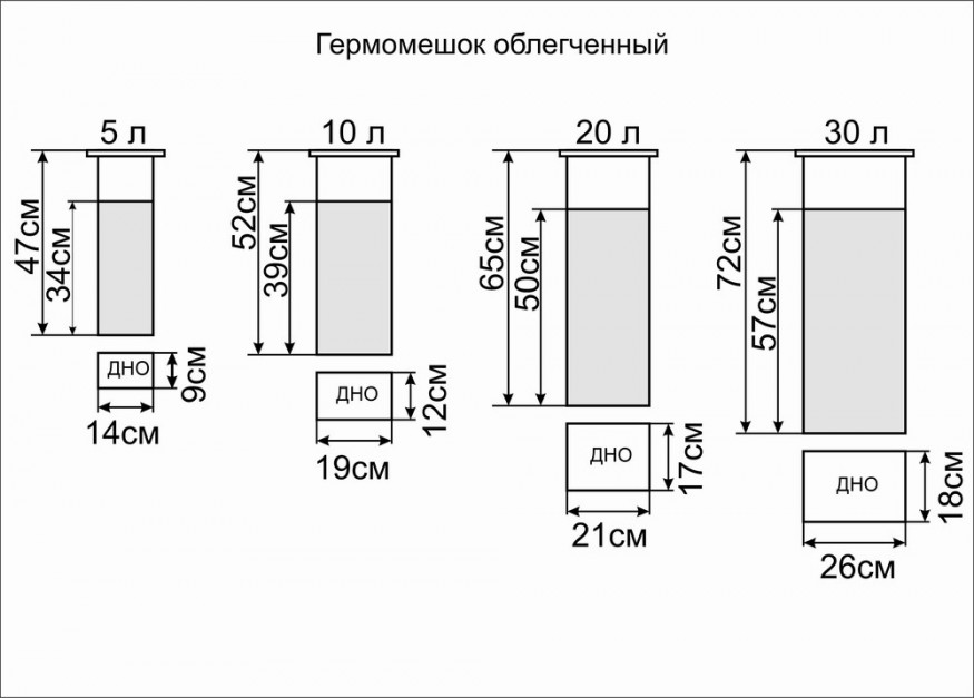 Гермомешок Век облегченный с окном 10л