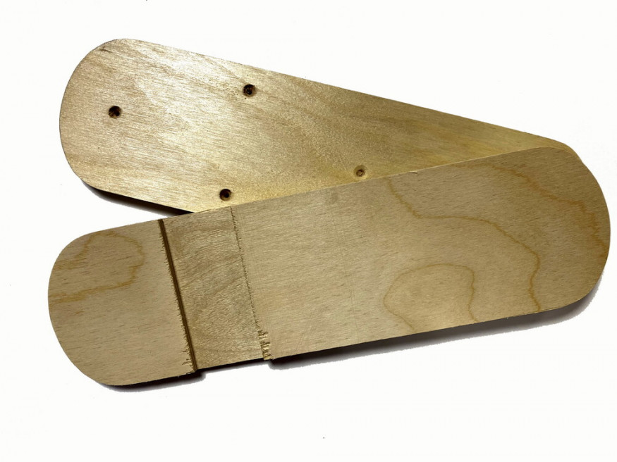 Лыжи ОХОТНИК, дерево-пластик, длина 185 см, ширина 150 мм